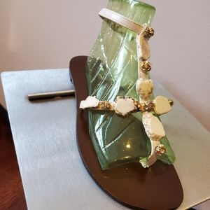 White Dizzy sandals-New